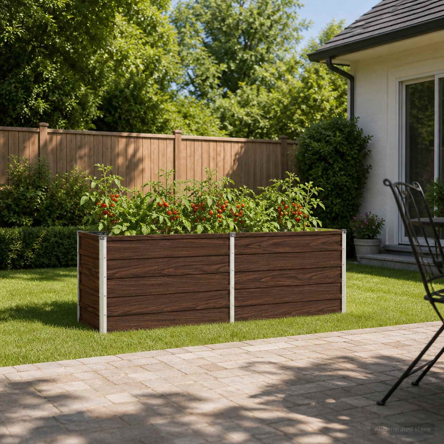 vidaXL Raised Garden Bed Black 160 x 40 x 55 cm cold-rolled steel