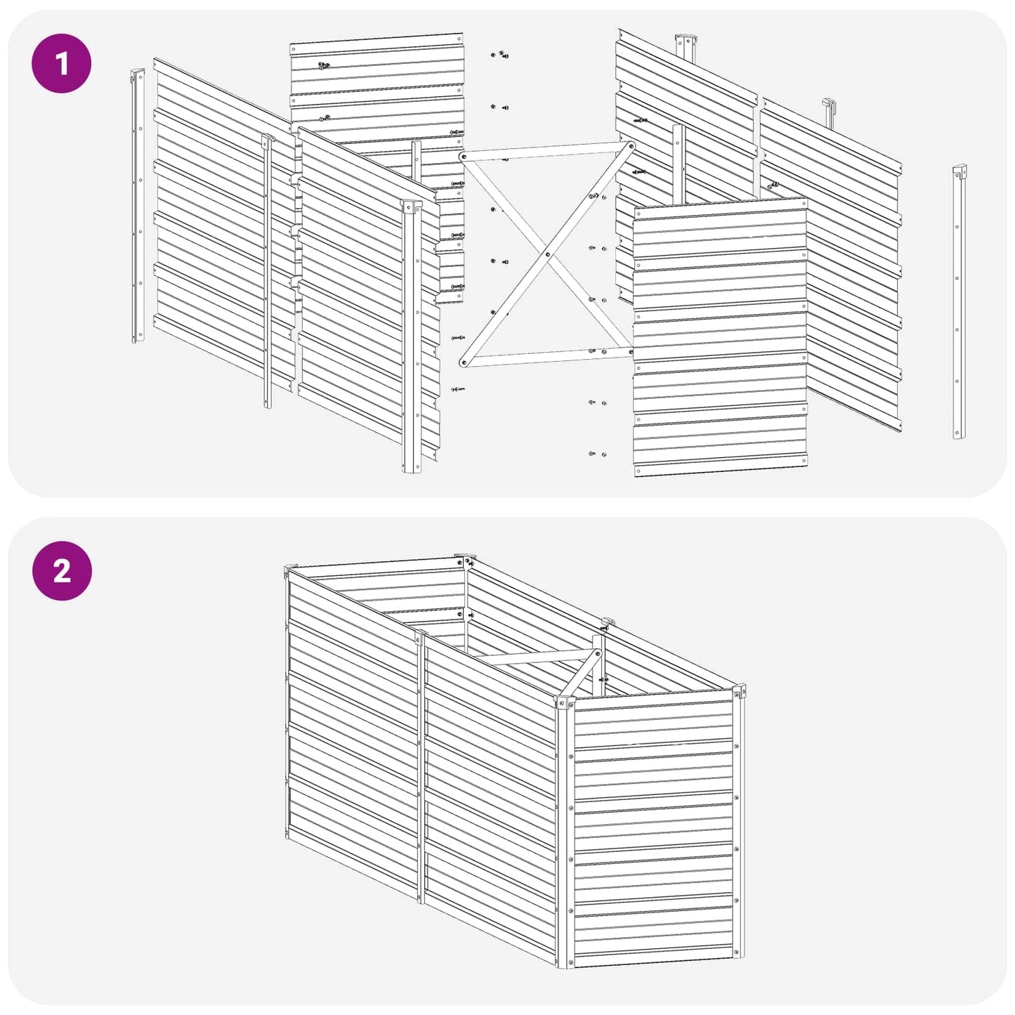 vidaXL Raised Garden Bed Brown 160 x 40 x 55 cm cold-rolled steel