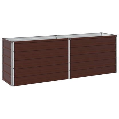vidaXL Raised Garden Bed Brown 160 x 40 x 55 cm cold-rolled steel