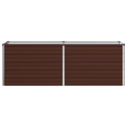 vidaXL Raised Garden Bed Brown 160 x 40 x 55 cm cold-rolled steel