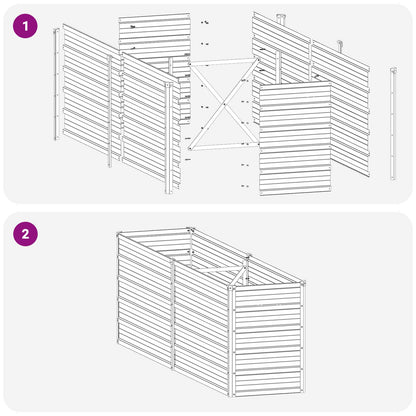 vidaXL Raised Garden Bed Anthracite 160 x 40 x 55 cm cold-rolled steel