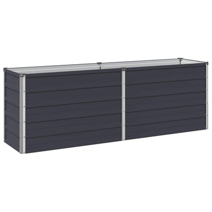 vidaXL Raised Garden Bed Anthracite 160 x 40 x 55 cm cold-rolled steel