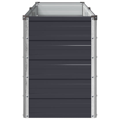 vidaXL Raised Garden Bed Anthracite 160 x 40 x 55 cm cold-rolled steel