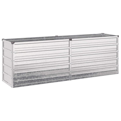 vidaXL Raised Garden Bed Silver 160 x 40 x 55 cm galvanized