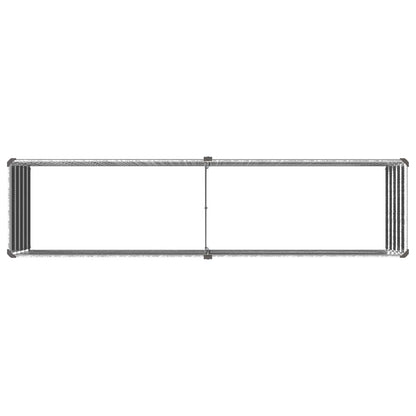vidaXL Raised Garden Bed Silver 160 x 40 x 55 cm galvanized