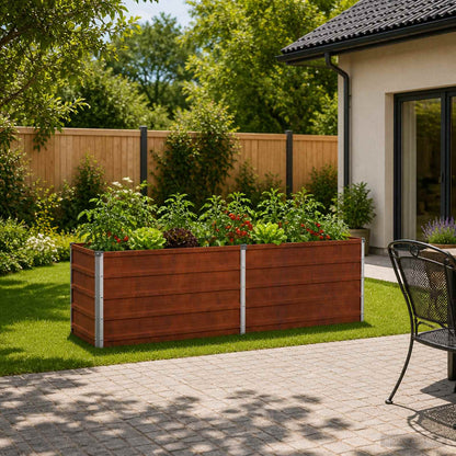 vidaXL Raised Garden Bed Rusty 160 x 40 x 55 cm corton