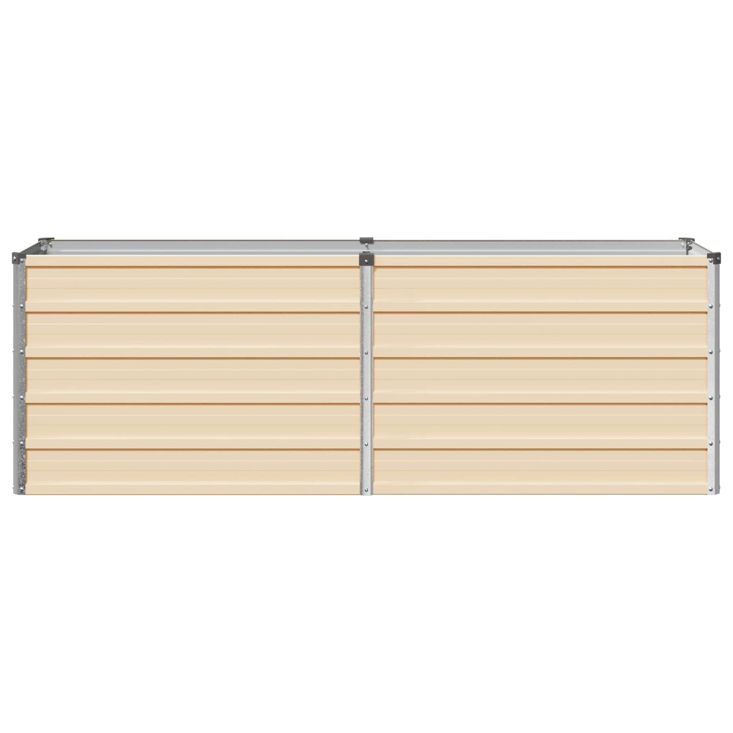 vidaXL Raised Garden Bed Ivory 160 x 40 x 55 cm cold-rolled steel