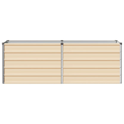 vidaXL Raised Garden Bed Ivory 160 x 40 x 55 cm cold-rolled steel