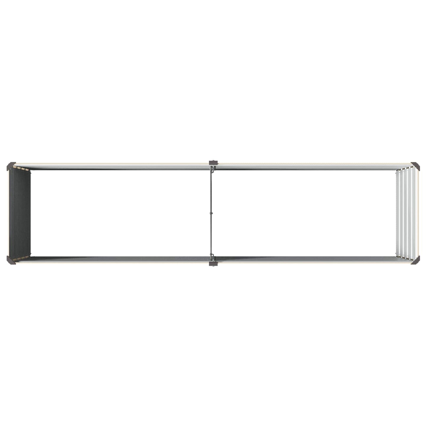 vidaXL Raised Garden Bed Ivory 160 x 40 x 55 cm cold-rolled steel