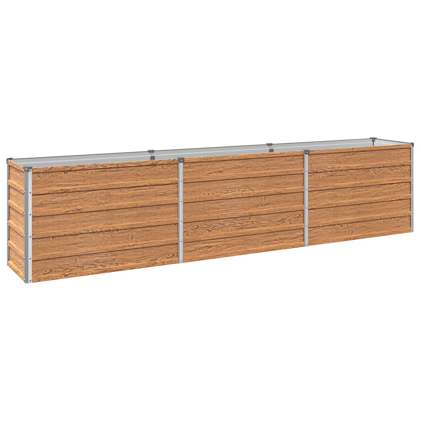 vidaXL Raised Garden Bed Wood Brown 240 x 40 x 55 cm cold-rolled steel