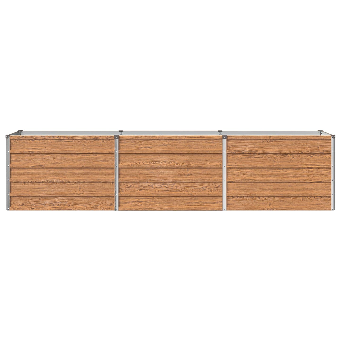 vidaXL Raised Garden Bed Wood Brown 240 x 40 x 55 cm cold-rolled steel