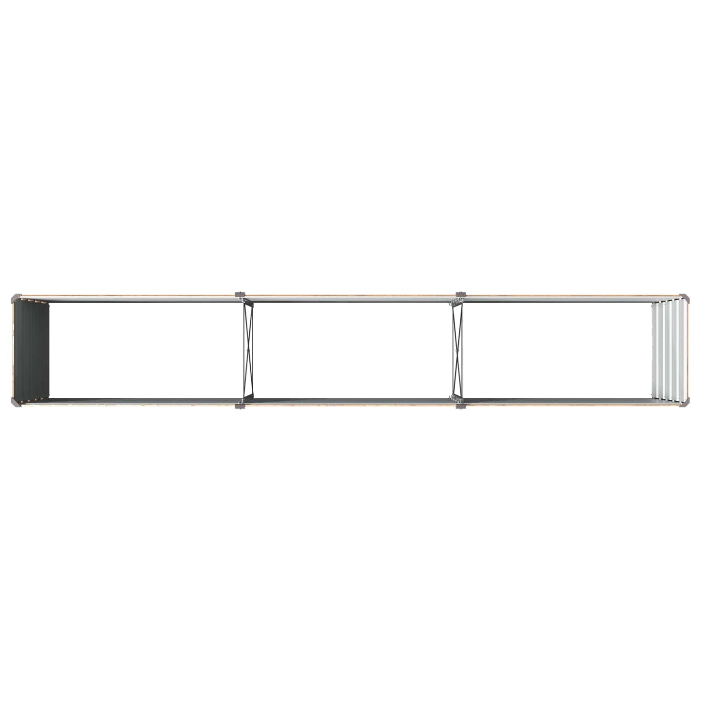 vidaXL Raised Garden Bed Wood Brown 240 x 40 x 55 cm cold-rolled steel