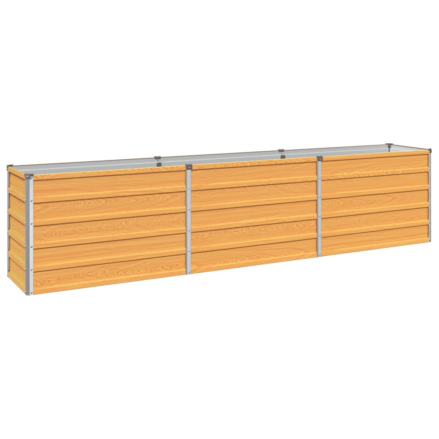 vidaXL Raised Garden Bed Natural 240 x 40 x 55 cm cold-rolled steel