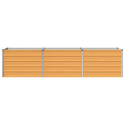 vidaXL Raised Garden Bed Natural 240 x 40 x 55 cm cold-rolled steel