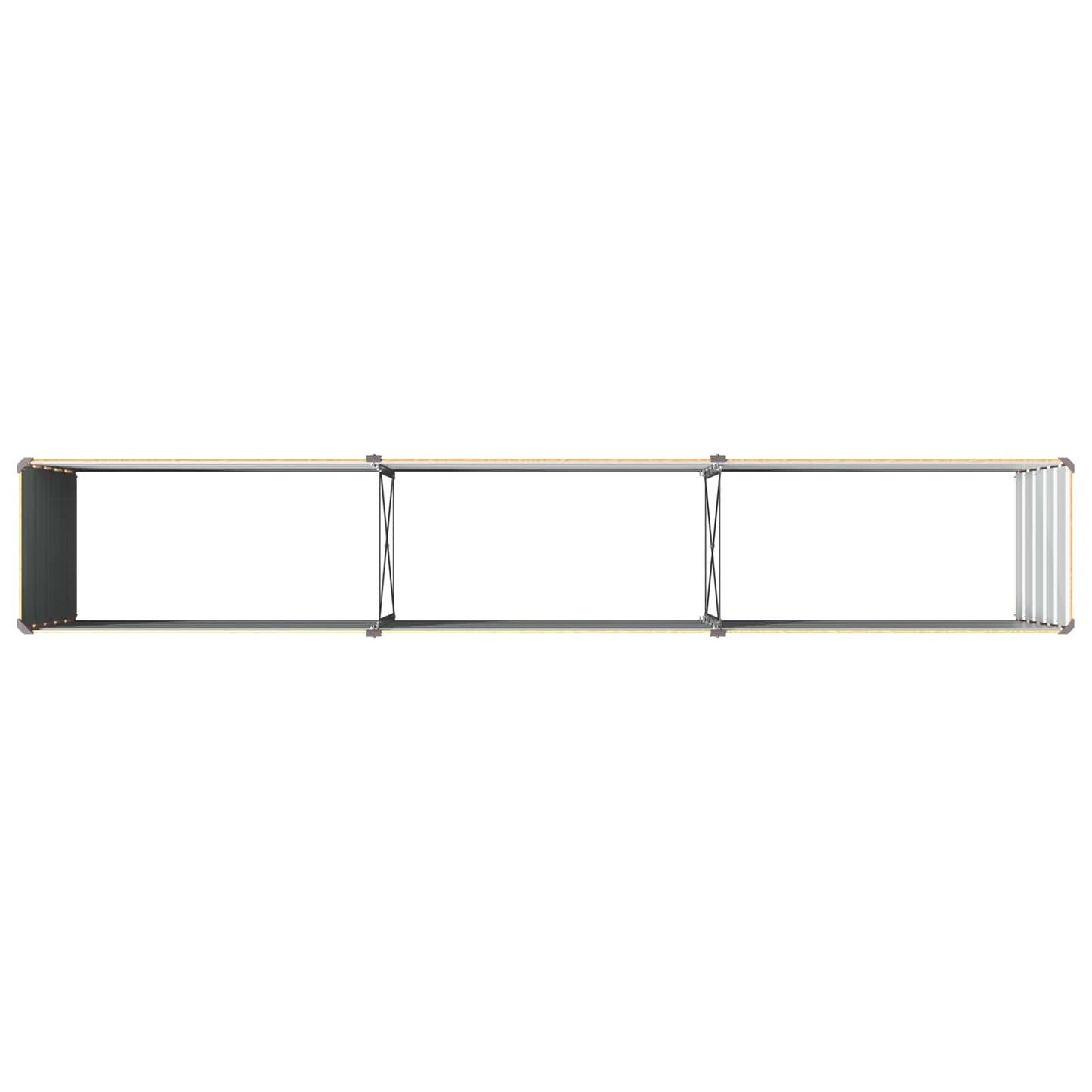 vidaXL Raised Garden Bed Natural 240 x 40 x 55 cm cold-rolled steel