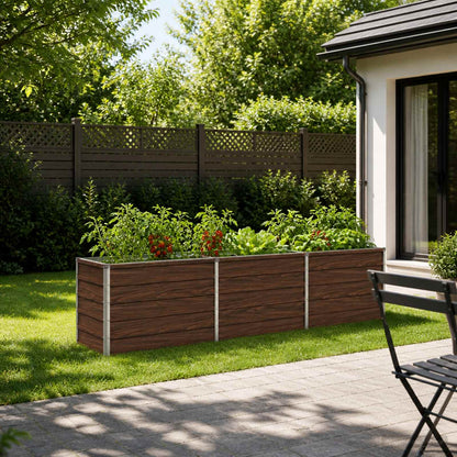 vidaXL Raised Garden Bed Black 240 x 40 x 55 cm cold-rolled steel