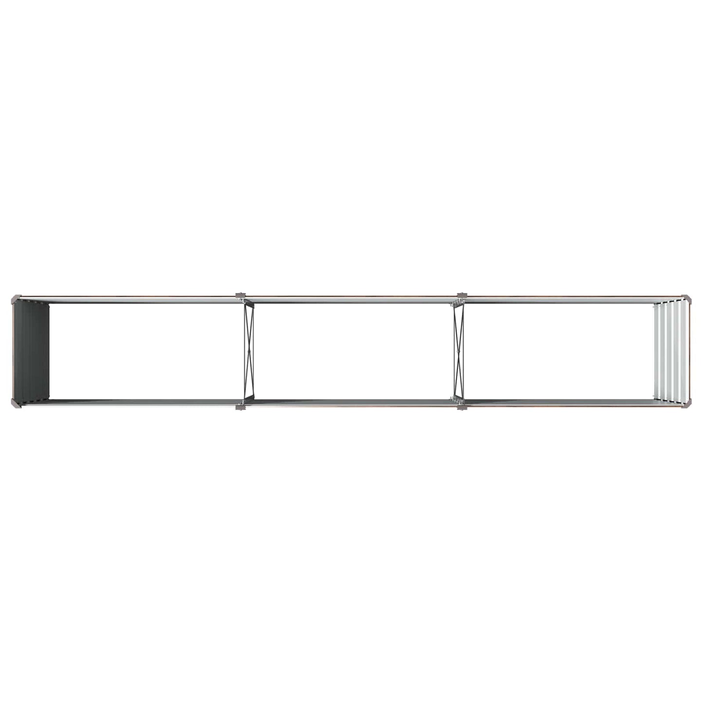 vidaXL Raised Garden Bed Black 240 x 40 x 55 cm cold-rolled steel