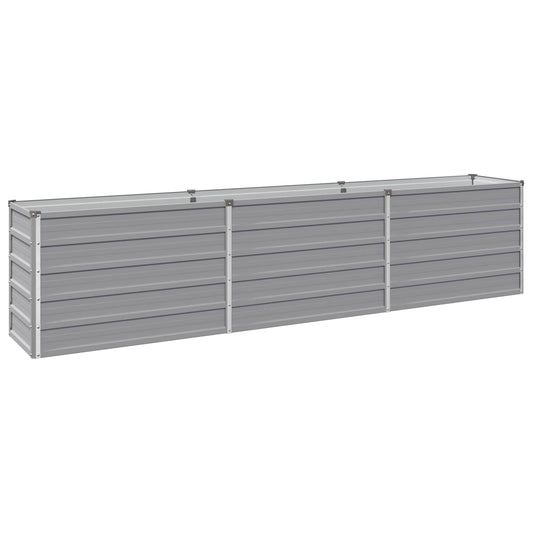 vidaXL Raised Garden Bed Grey 240 x 40 x 55 cm cold-rolled steel