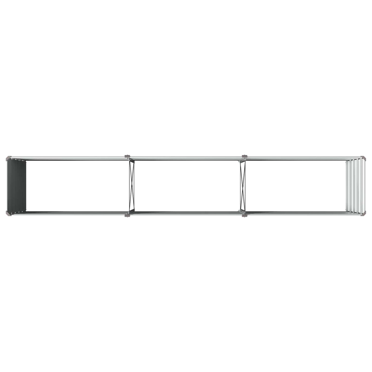 vidaXL Raised Garden Bed Grey 240 x 40 x 55 cm cold-rolled steel