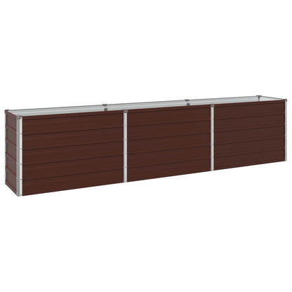 vidaXL Raised Garden Bed Brown 240 x 40 x 55 cm cold-rolled steel