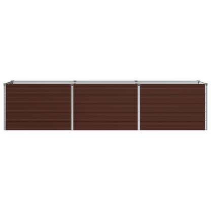 vidaXL Raised Garden Bed Brown 240 x 40 x 55 cm cold-rolled steel