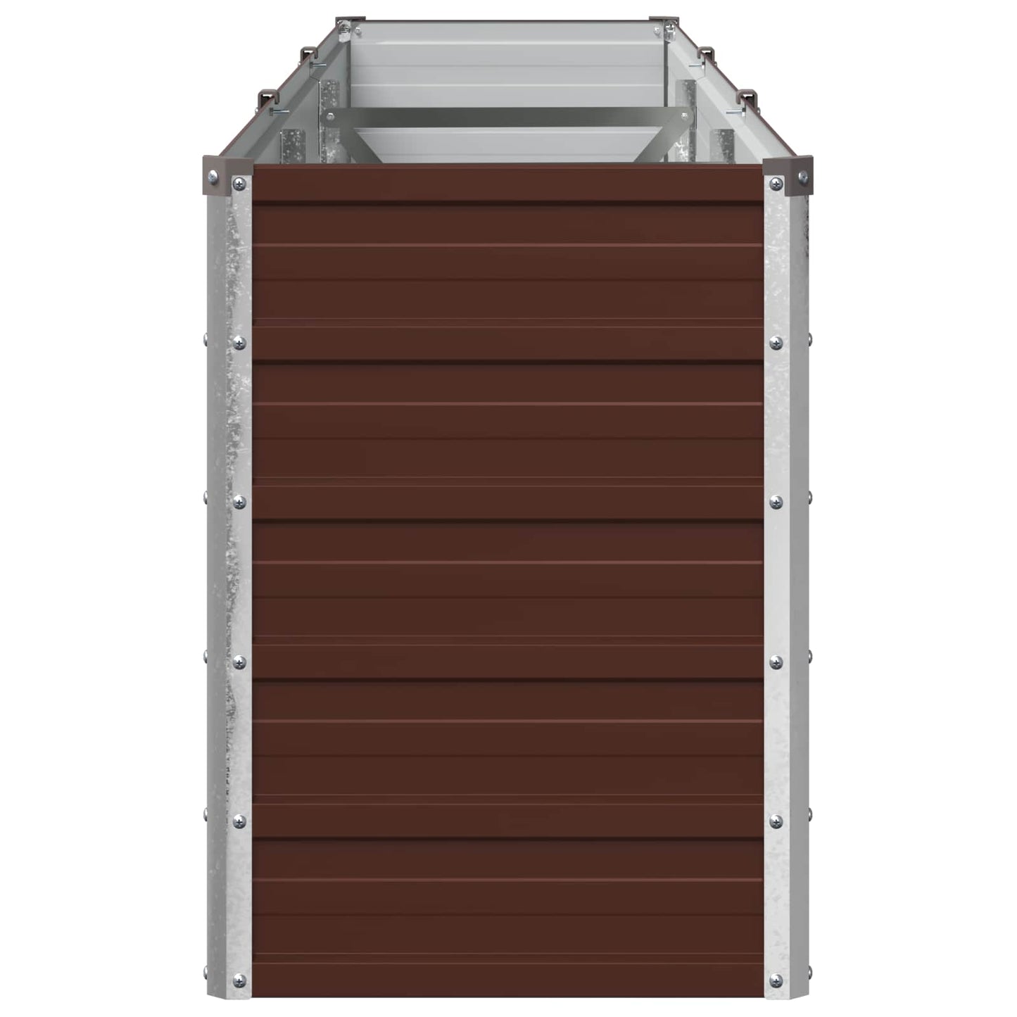 vidaXL Raised Garden Bed Brown 240 x 40 x 55 cm cold-rolled steel