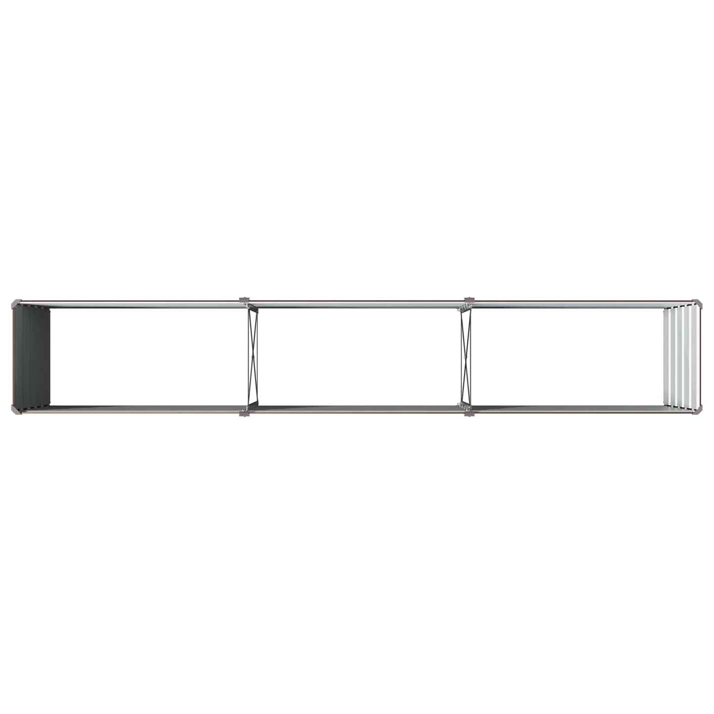 vidaXL Raised Garden Bed Brown 240 x 40 x 55 cm cold-rolled steel