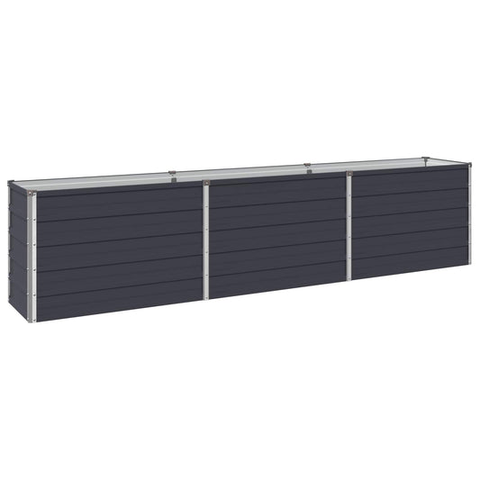 vidaXL Raised Garden Bed Anthracite 240 x 40 x 55 cm cold-rolled steel