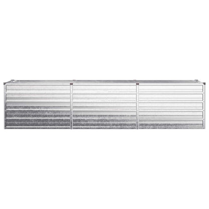 vidaXL Raised Garden Bed Silver 240 x 40 x 55 cm galvanized