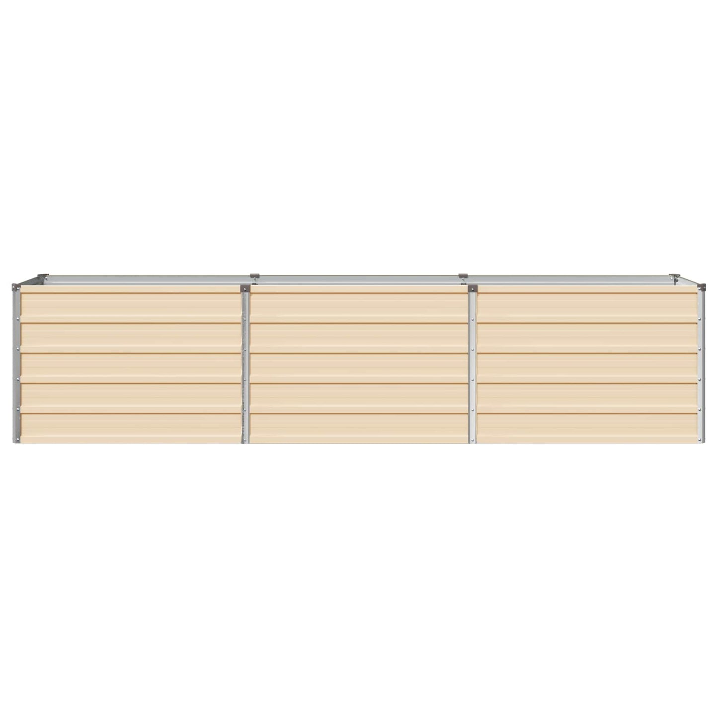 vidaXL Raised Garden Bed Ivory 240 x 40 x 55 cm cold-rolled steel