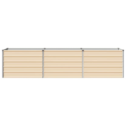 vidaXL Raised Garden Bed Ivory 240 x 40 x 55 cm cold-rolled steel