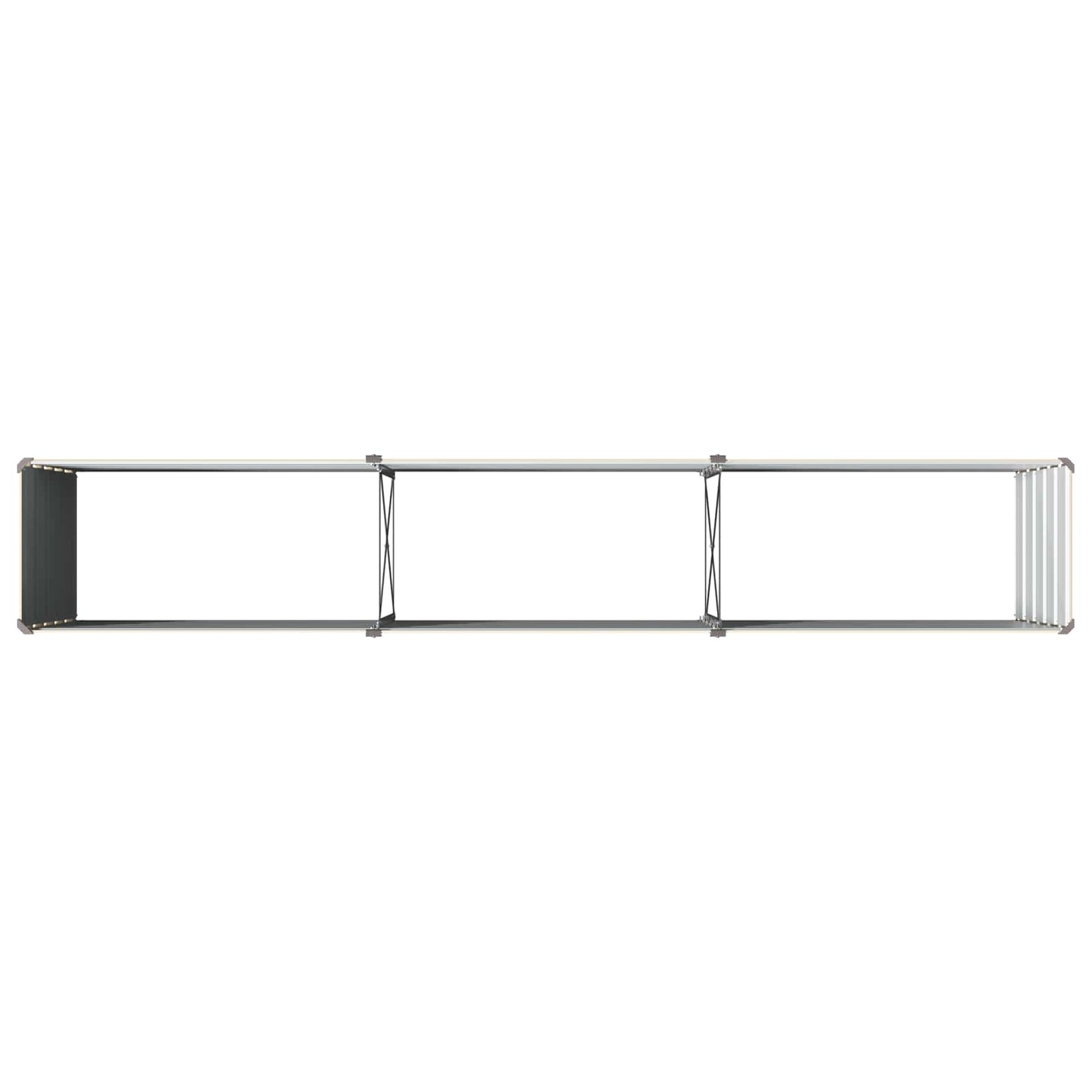 vidaXL Raised Garden Bed Ivory 240 x 40 x 55 cm cold-rolled steel