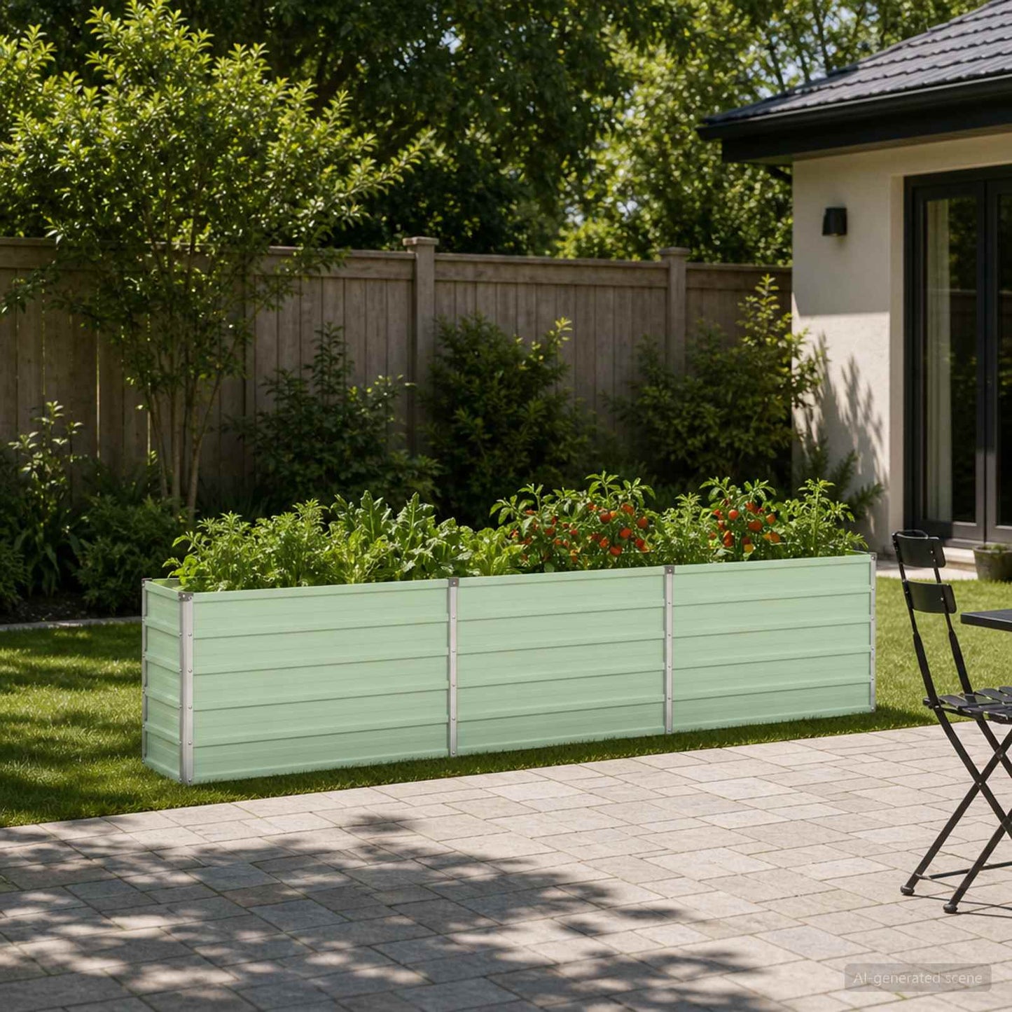 vidaXL Raised Garden Bed Pastel Green 240 x 40 x 55 cm
