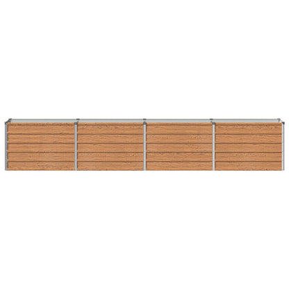 vidaXL Raised Garden Bed Wood Brown 320 x 40 x 55 cm cold-rolled steel