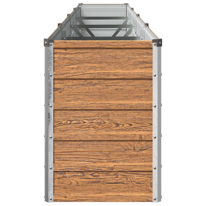 vidaXL Raised Garden Bed Wood Brown 320 x 40 x 55 cm cold-rolled steel
