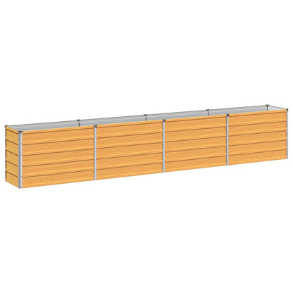 vidaXL Raised Garden Bed Natural 320 x 40 x 55 cm cold-rolled steel