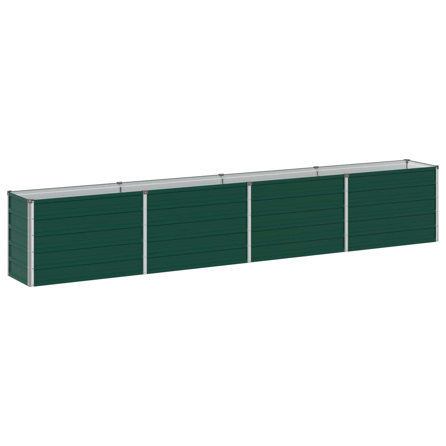 vidaXL Raised Garden Bed Green 320 x 40 x 55 cm cold-rolled steeel