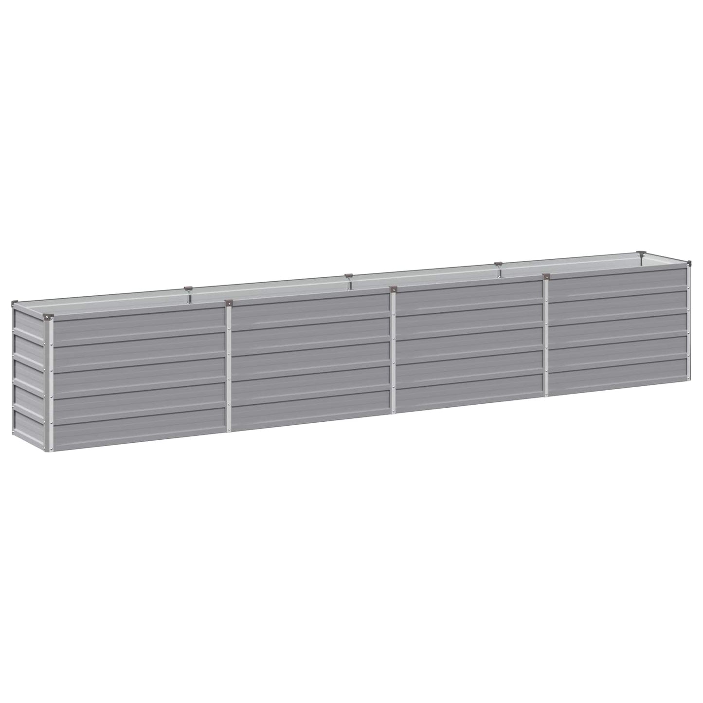 vidaXL Raised Garden Bed Grey 320 x 40 x 55 cm cold-rolled steel