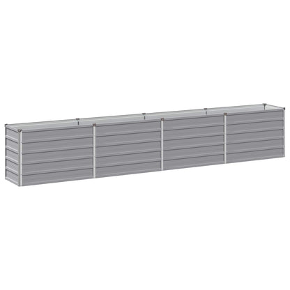 vidaXL Raised Garden Bed Grey 320 x 40 x 55 cm cold-rolled steel