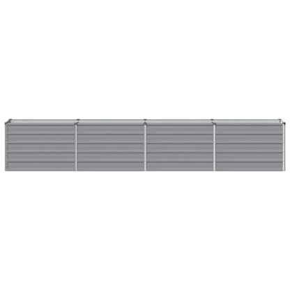 vidaXL Raised Garden Bed Grey 320 x 40 x 55 cm cold-rolled steel
