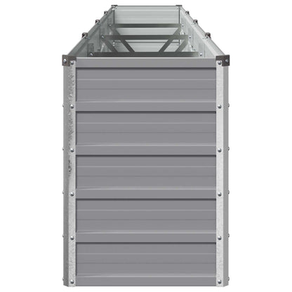 vidaXL Raised Garden Bed Grey 320 x 40 x 55 cm cold-rolled steel