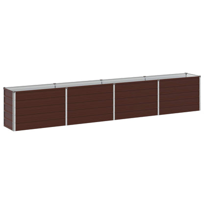 vidaXL Raised Garden Bed Brown 320 x 40 x 55 cm cold-rolled steel