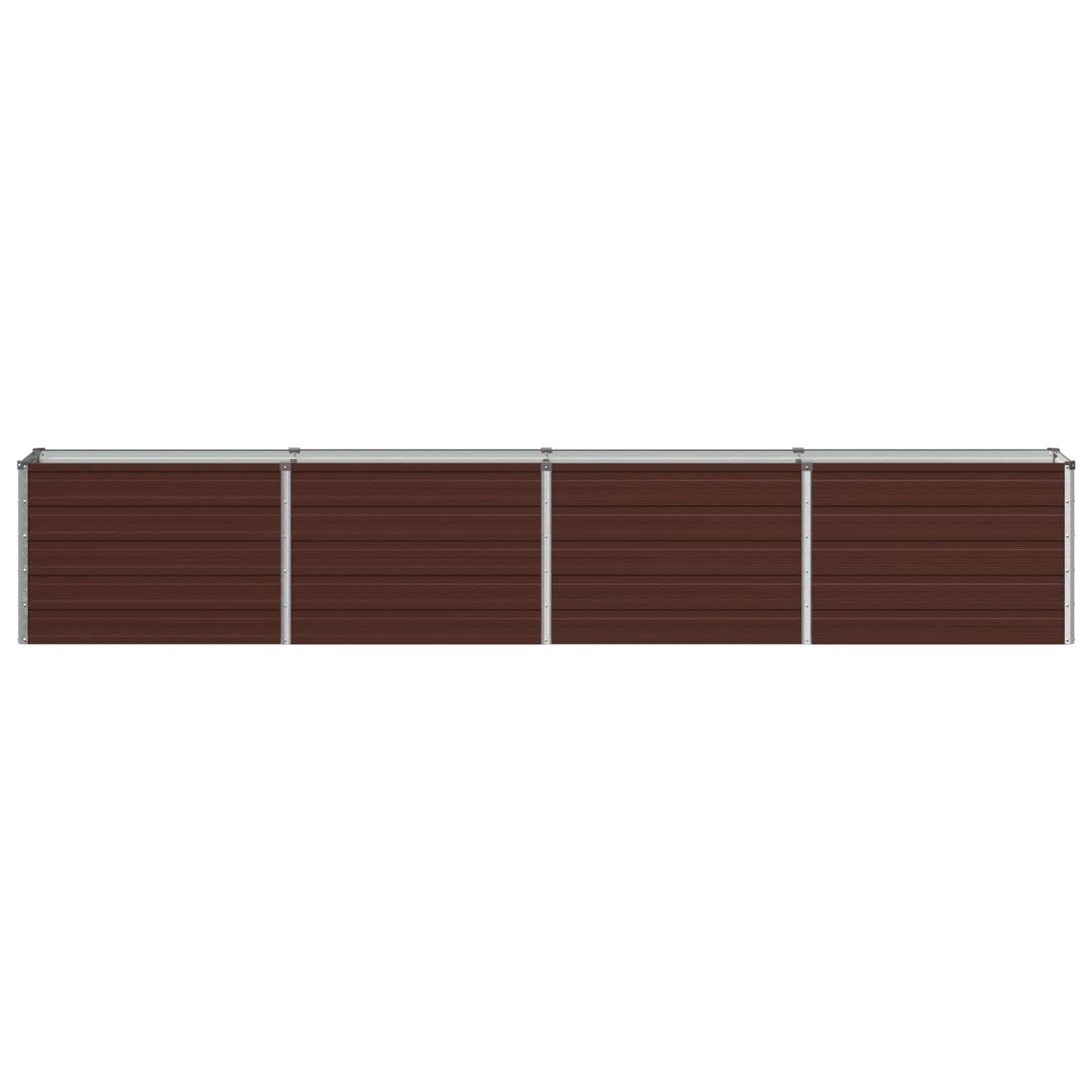 vidaXL Raised Garden Bed Brown 320 x 40 x 55 cm cold-rolled steel