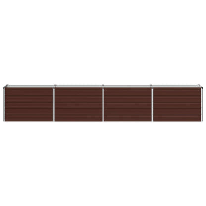 vidaXL Raised Garden Bed Brown 320 x 40 x 55 cm cold-rolled steel