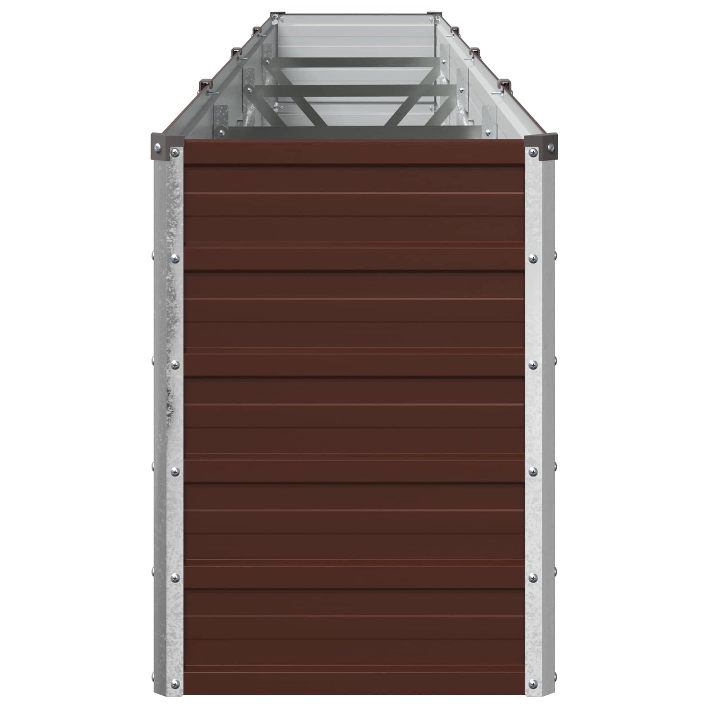 vidaXL Raised Garden Bed Brown 320 x 40 x 55 cm cold-rolled steel