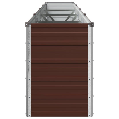 vidaXL Raised Garden Bed Brown 320 x 40 x 55 cm cold-rolled steel