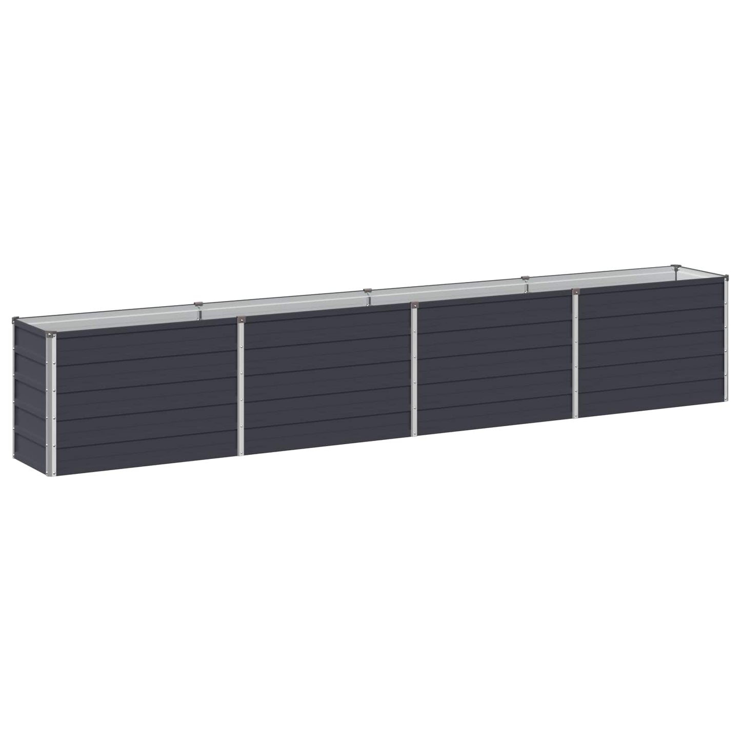 vidaXL Raised Garden Bed Anthracite 320 x 40 x 55 cm cold-rolled steel