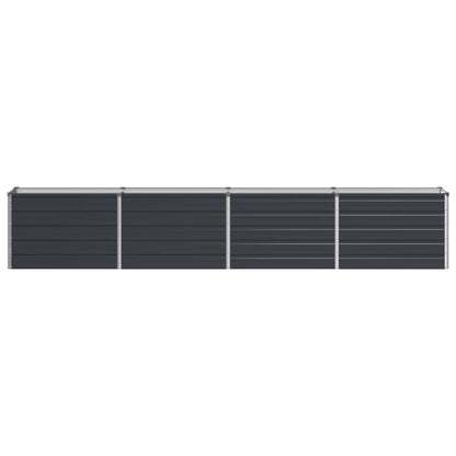 vidaXL Raised Garden Bed Anthracite 320 x 40 x 55 cm cold-rolled steel