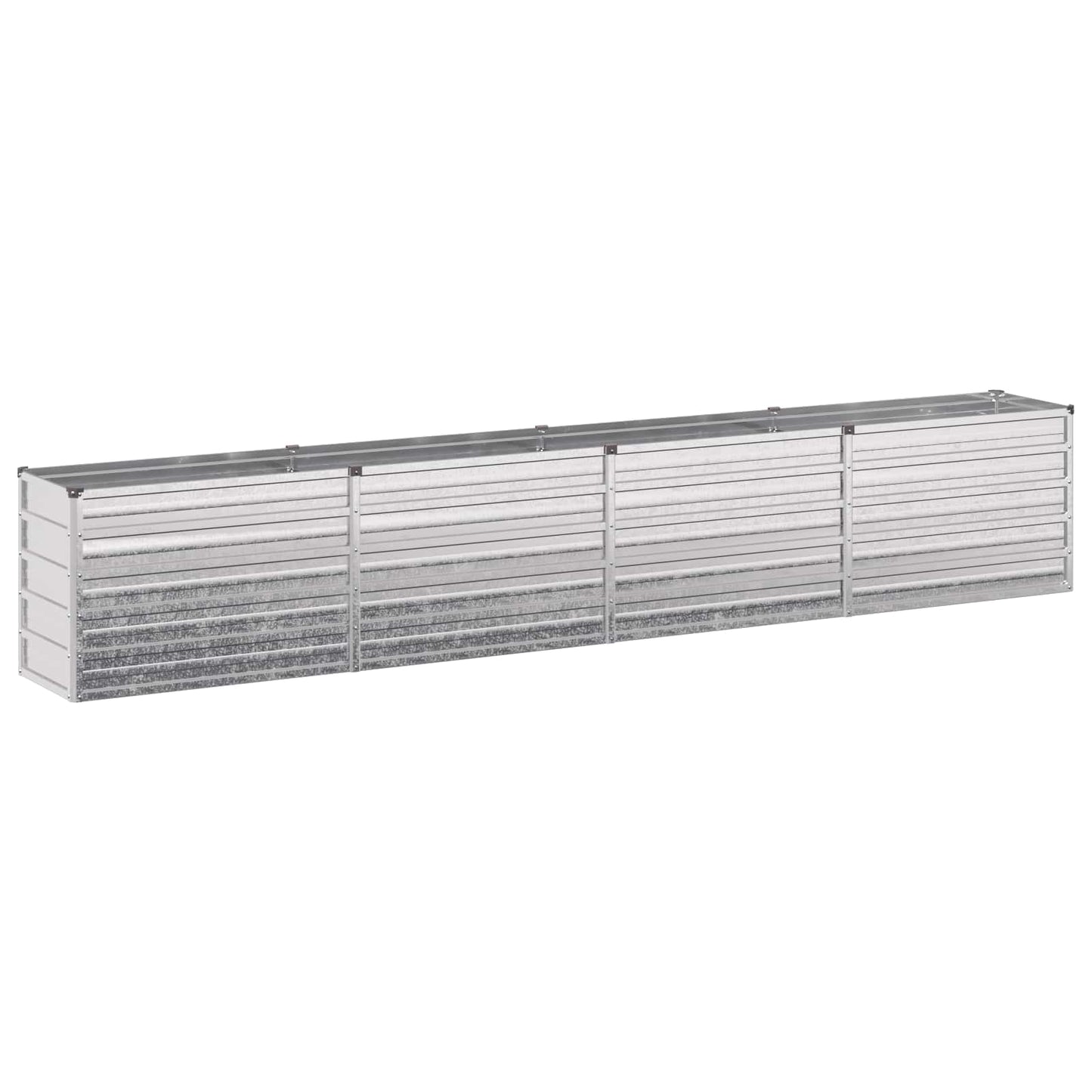 vidaXL Raised Garden Bed Silver 320 x 40 x 55 cm galvanized
