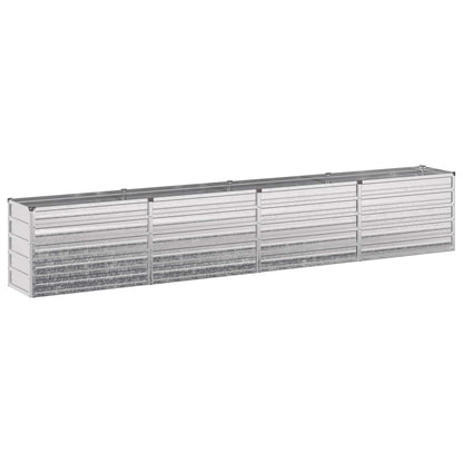 vidaXL Raised Garden Bed Silver 320 x 40 x 55 cm galvanized